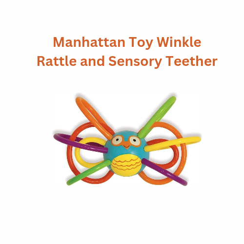 Best teething toy for baby. Manhattan toy winkle rattle and sensory teether.